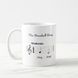 Doorbell Sång Humous Music Score Kaffemugg