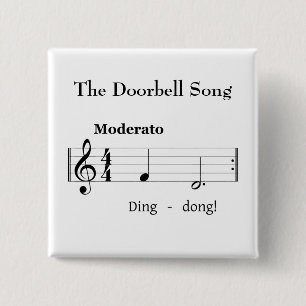 Doorbell Sång Humous Music Score Knapp