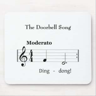Doorbell Sång Humous Music Score Musmatta