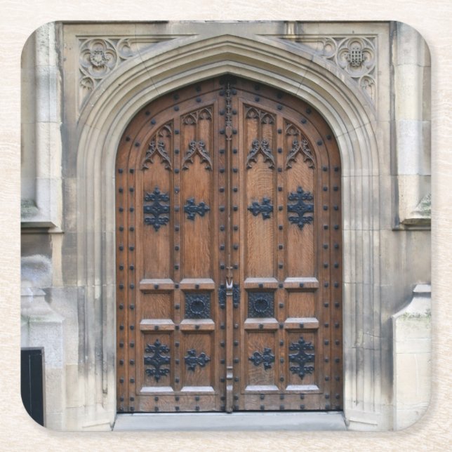 Doorerna till parlamentet-Westminster-London Under Underlägg Papper Kvadrat (Framsidan)