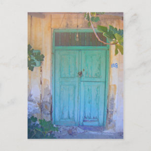Doorway i Rhodes, Grekland Vykort