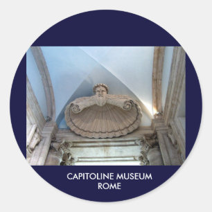 Doorway of Capitoline Museum Sticker Runt Klistermärke