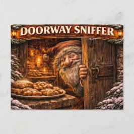 Doorway Sniffer Icelandic Yule Lad Helg Vykort