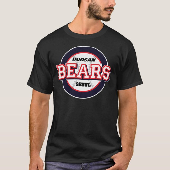 Doosan Bears Seoul KBO Logotyp Classic T-Shirt (Framsida)