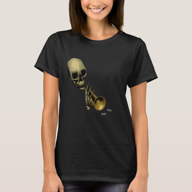 Doot doot, mr Skeletal Funny Meme T Shirt (Framsida)