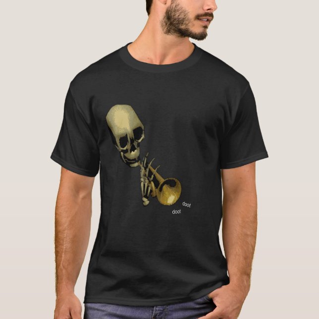 Doot doot, mr Skeletal Funny Meme T Shirt (Framsida)