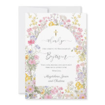 Dop akvarell äng blommor tackkort