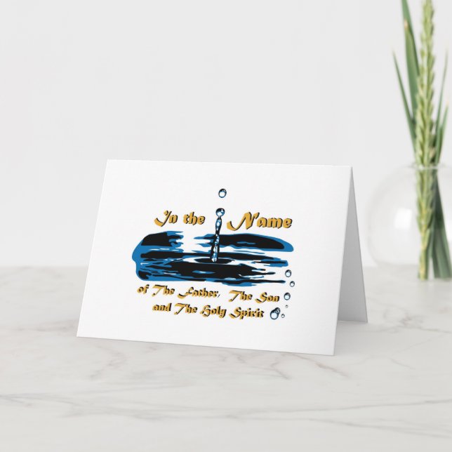 Dop av fadern, sonen och kortet för helig ande kort (Framsida)
