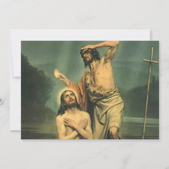 Dop av Jesus Kristus av Johannes döparen Inbjudningar (Framsida)