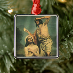 Dop av Jesus Kristus av Johannes döparen Julgransprydnad Metall