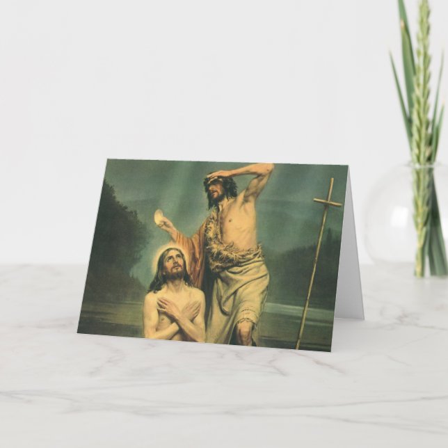Dop av Jesus Kristus av Johannes döparen Kort (Framsida)