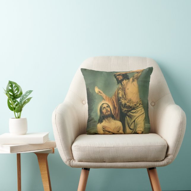 Dop av Jesus Kristus av Johannes döparen Kudde (Stol)