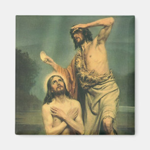 Dop av Jesus Kristus av Johannes döparen Magnet