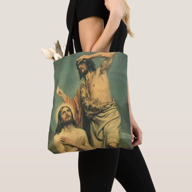 Dop av Jesus Kristus av Johannes döparen Tygkasse (Närbild)