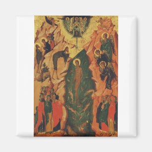 Dop av Jesus Kristus bysantinsk ikon Magnet