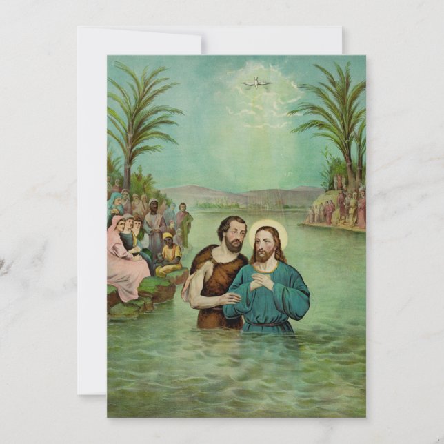 Dop av Jesus Kristus Julkort (Framsida)
