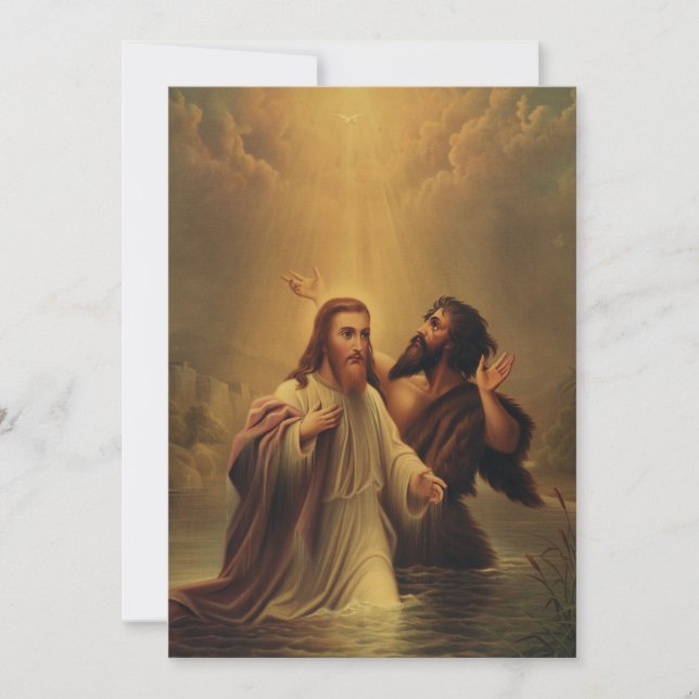 Dop av Jesus Kristus Julkort (Framsida)