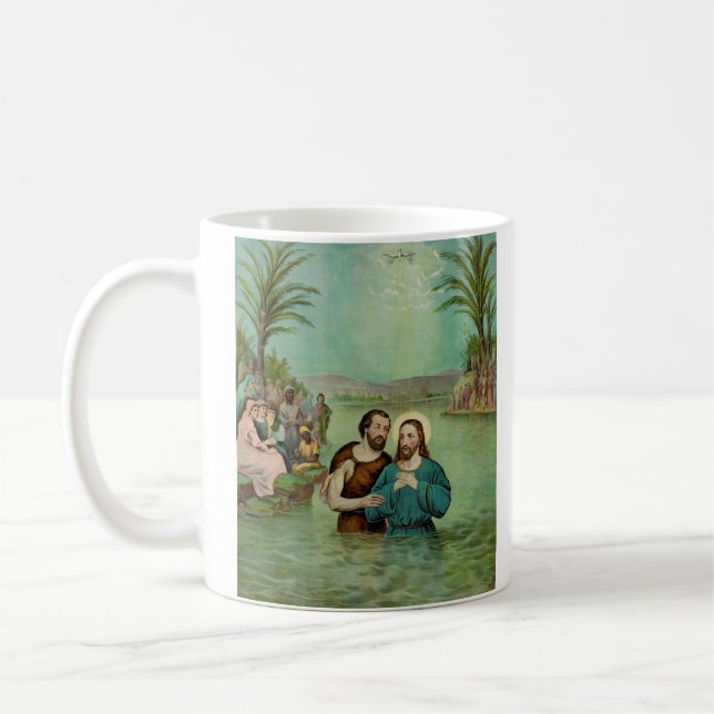 Dop av Jesus Kristus Kaffemugg (Vänster)