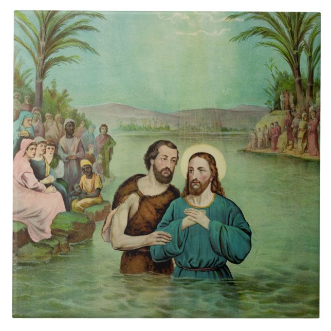 Dop av Jesus Kristus Kakelplatta (Framsidan)