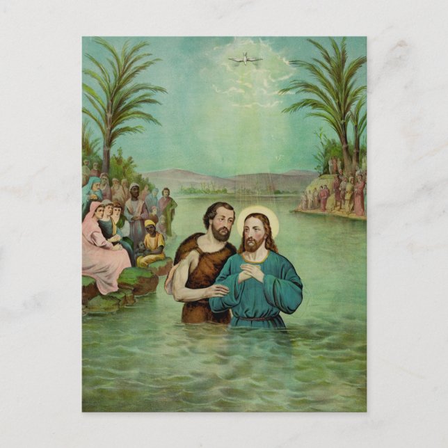 Dop av Jesus Kristus Vykort (Framsida)