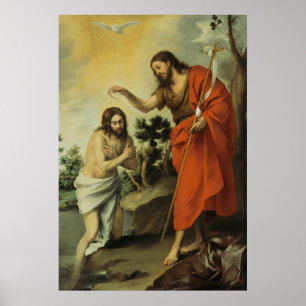 Dop av Kristus av Bartolome Esteban Murillo Poster