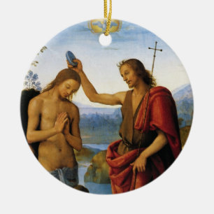 Dop av Kristus av Pietro Perugino Julgransprydnad Keramik