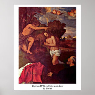 Dop av Kristus Giovanni rammar vid Titian Poster
