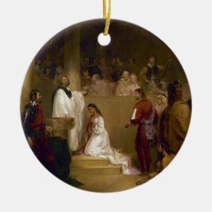Dop av Pocahontas vid den John Gadsby Julgransprydnad Keramik