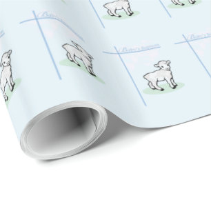 Dop Blå Pojke Lamm, Anpassningsbar Presentpapper
