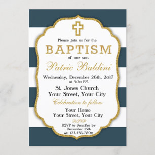 Dop Christeninginbjudan för en POJKE Inbjudningar