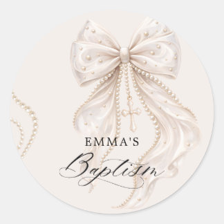 Dop Coquette-slöja med pärlor Runt Klistermärke