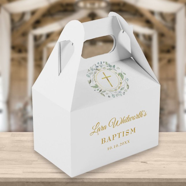 Dop Dopförrättningskrans Guldskrift Presentaskar (Skapare uppladdad)