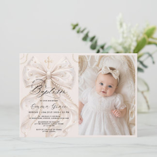 Dop Elegant Båge Foto Inbjudan