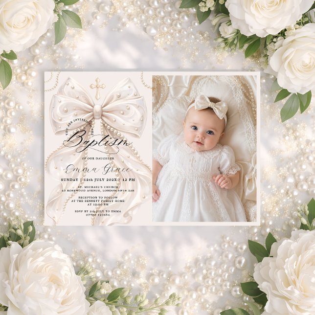 Dop Elegant Båge Foto Inbjudan (Skapare uppladdad)