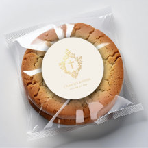 Dop Elegant Vintage Vapen Ivory Falskt Guld Folie