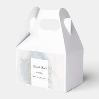 Dop Favoritlådor med Kors och Blommiga Accenter Presentaskar