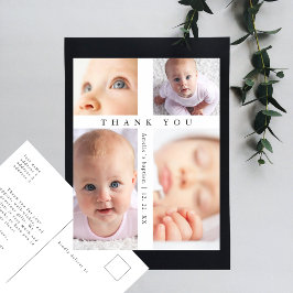 Dop Foto Collage Kors Modern Tack Vykort