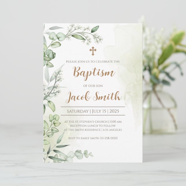 Dop-inbjudningar & Dopinvitationer Inbjudningar (Stående Fram)