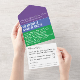 Dop Namninvitation Allt-i-ett-inbjudan