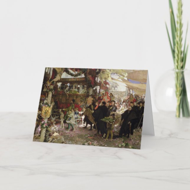 Dop- procession av Prince Juan i Seville Kort (Framsida)