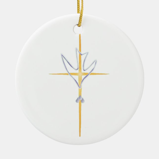 Dop- prydnad för runda julgransprydnad keramik (Framsidan)