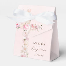 Dop rosa blommig kors favoritlåda