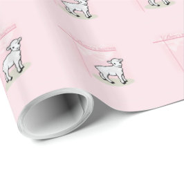 Dop, Rosa, Flicka, Lamm Presentpapper