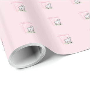 Dop, Rosa, Flicka, Lamm Presentpapper