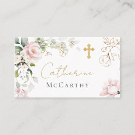 Dop Rosa Rosor Blad Platskort Placeringskort