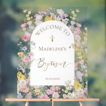 Dop vattenfärg äng blommor