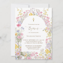 Dop vattenfärg äng blommor