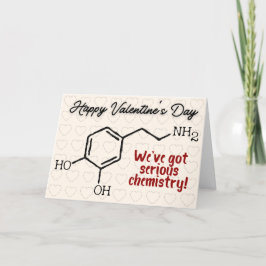 Dopamin Chemistry Funny Valentine Card Helgkort