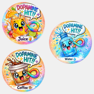 Dopamin Hit Neurodivergent Kawaii Fest Etiketter