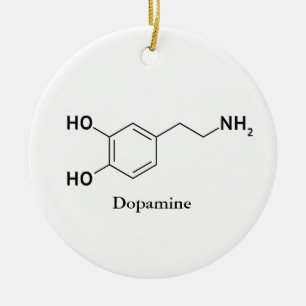 Dopamin Molekyl Kemi Biokemi Julgransprydnad Keramik